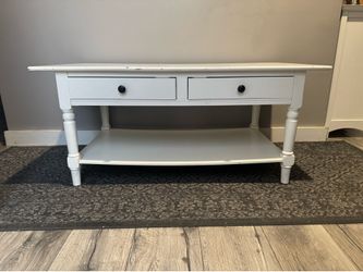 White  accents Table .