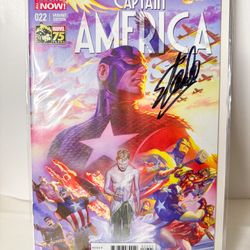 Stan Lee Signed Captain America #22 Variant Marvel NOW! Autograph Comic Book