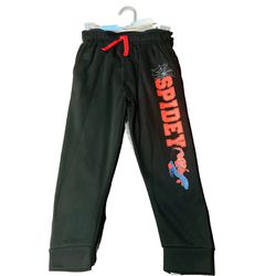Marvel Boys Jogging Sz 5 Bottoms Pack Of 2 Spiderman Black And Gray Pants