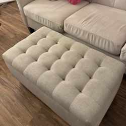 Great Shape Beige ottoman With Storage 