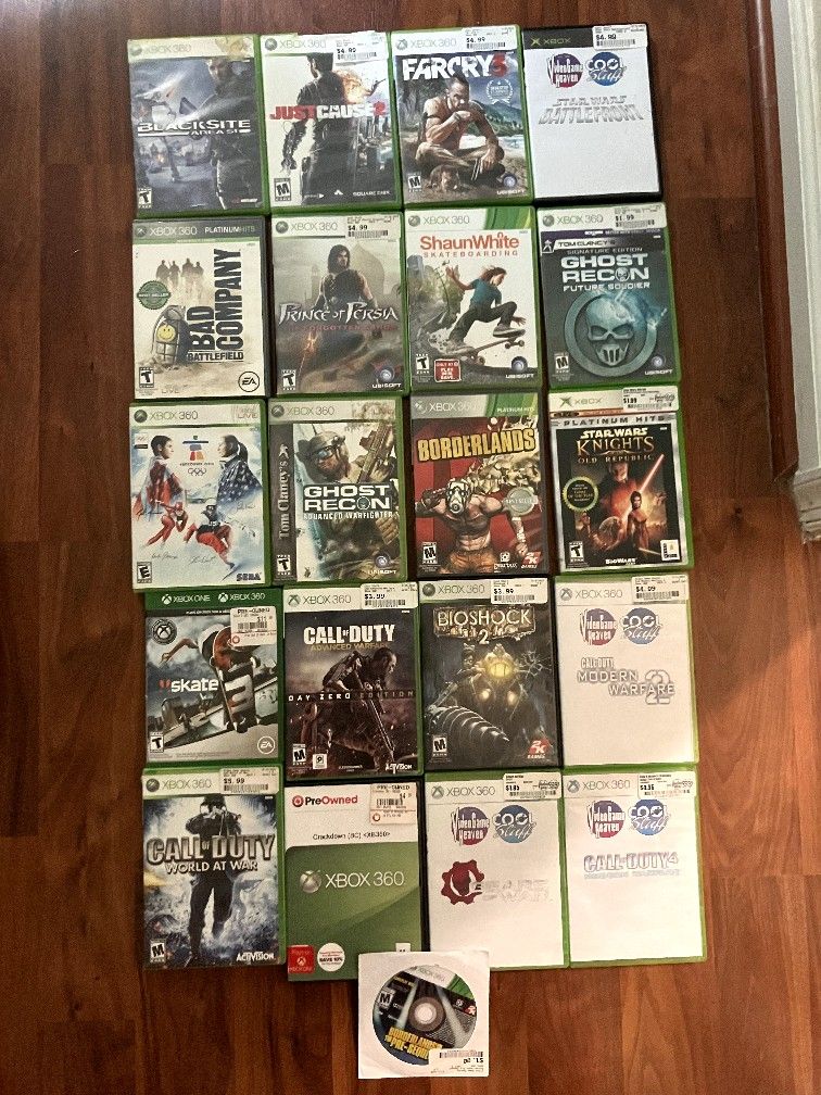 Blacksite, Just Cause 2, Far Cry 3, Star Wars Battlefront, Bad Company Battlefielf, Prince of Persia :the forgotten sands, Shaun White Skateboarding,