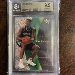 1997 Skybox E-X2001 #75 Tim Duncan BGS 9.5