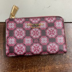 Kate Spade New York Spade Flower Monogram Coated Canvas Key Pouch – Purple Monogram Magic
