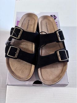 Black Womens Sandals Size 7, Sandalias Color Negro Talla 7 Nuevas