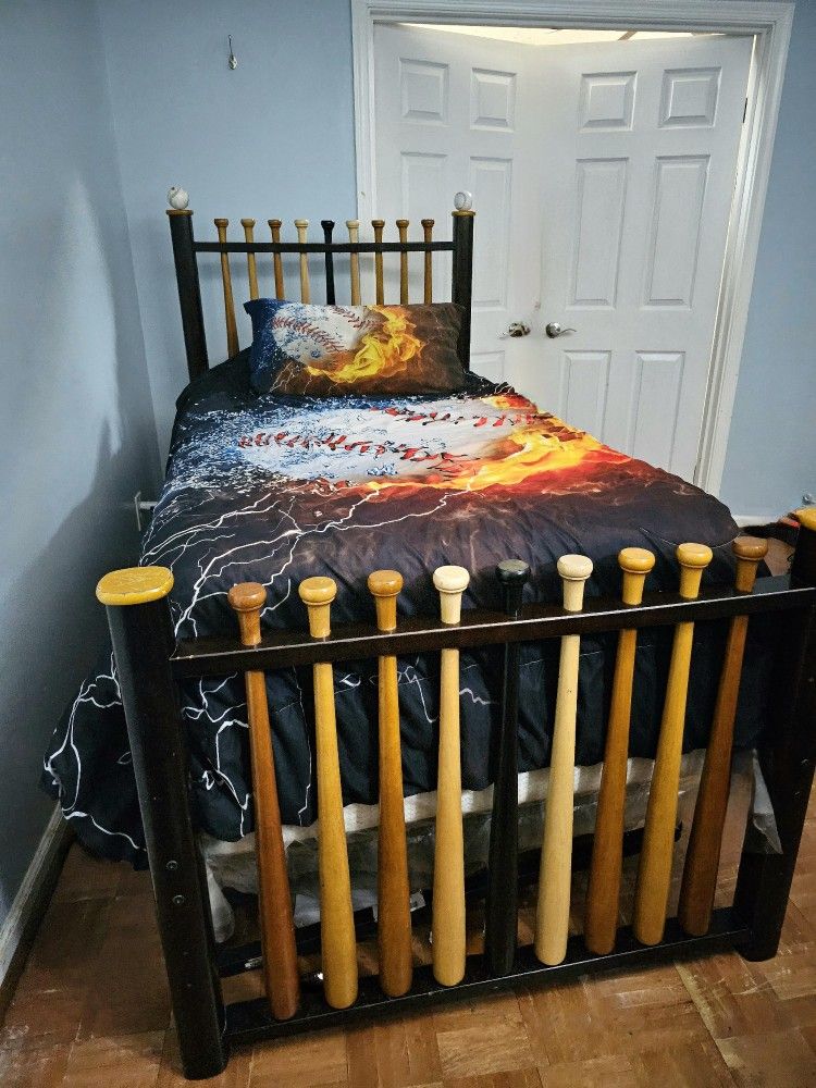 Baseball Bat Twin Bed