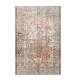 Loloi Loren, TERRACOTTA / SKY Area Rug - 3'-6" x 5'-6"

