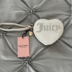 Juicy Couture heart wristlet (White)