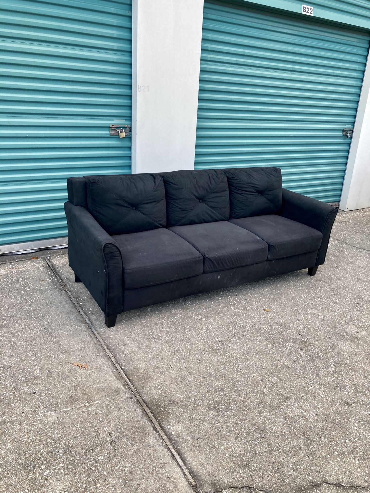 Black Fabric Sofa