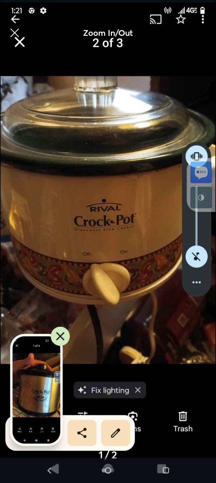 Vintage 2 Qt. Rival Crock Pot