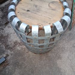 Small Metal Amd Wooden Table 