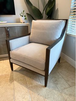 Restoration Hardware FRENCH CONTEMPORARY SLOPE ARM LOW BACK CHAIR luxe. Accent chair, living room, RH