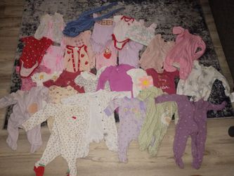 0-3 mo girl clothes, diapers, formula