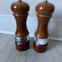 Vintage Salt And Pepper  Wood Grinders