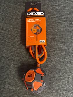 RIDGID 3-Outlet Power Ball Extension Cord Plus USB
