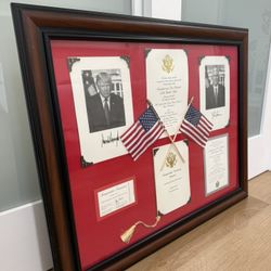 Donald Trump 2017 Inauguration Ceremonies Shadow Box Framed Art