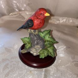 New Scarlet Tanager Porcelain Figurine 