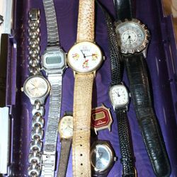 Assorted Vintage Wrist Watches Timex Fossil Jordache  Phasar