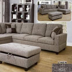 New Grey Linen Combination Sofas