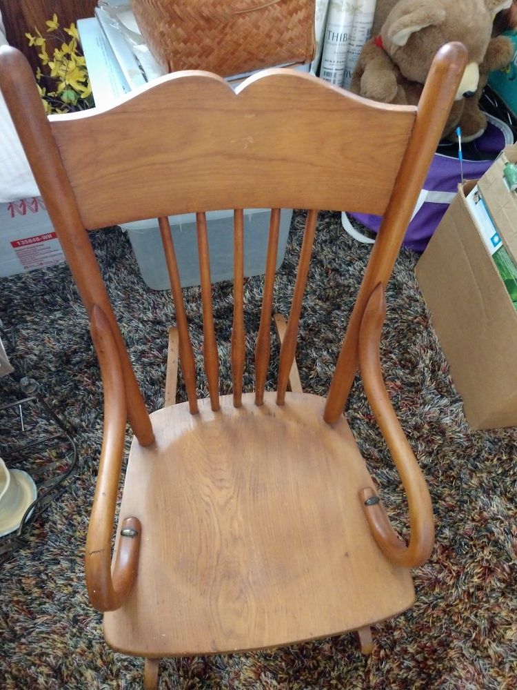 Vintage wood child's rocker