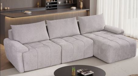 Brand New Grey Super Plush Compressed Foam Modular Design Sectional Sofa