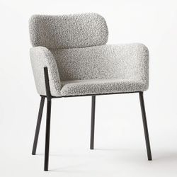 Set Of 5 - Cb2 Azalea Black And Beige  Boucle Dining Chair $650