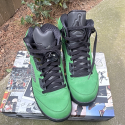Jordan Air Jordan 5 Retro SE Oregon Green Black Yellow Men's Mid Top Sneakers