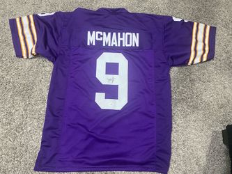 Jim McMahon Signed Custom Minnesota Vikings Jersey JSA Witness COA