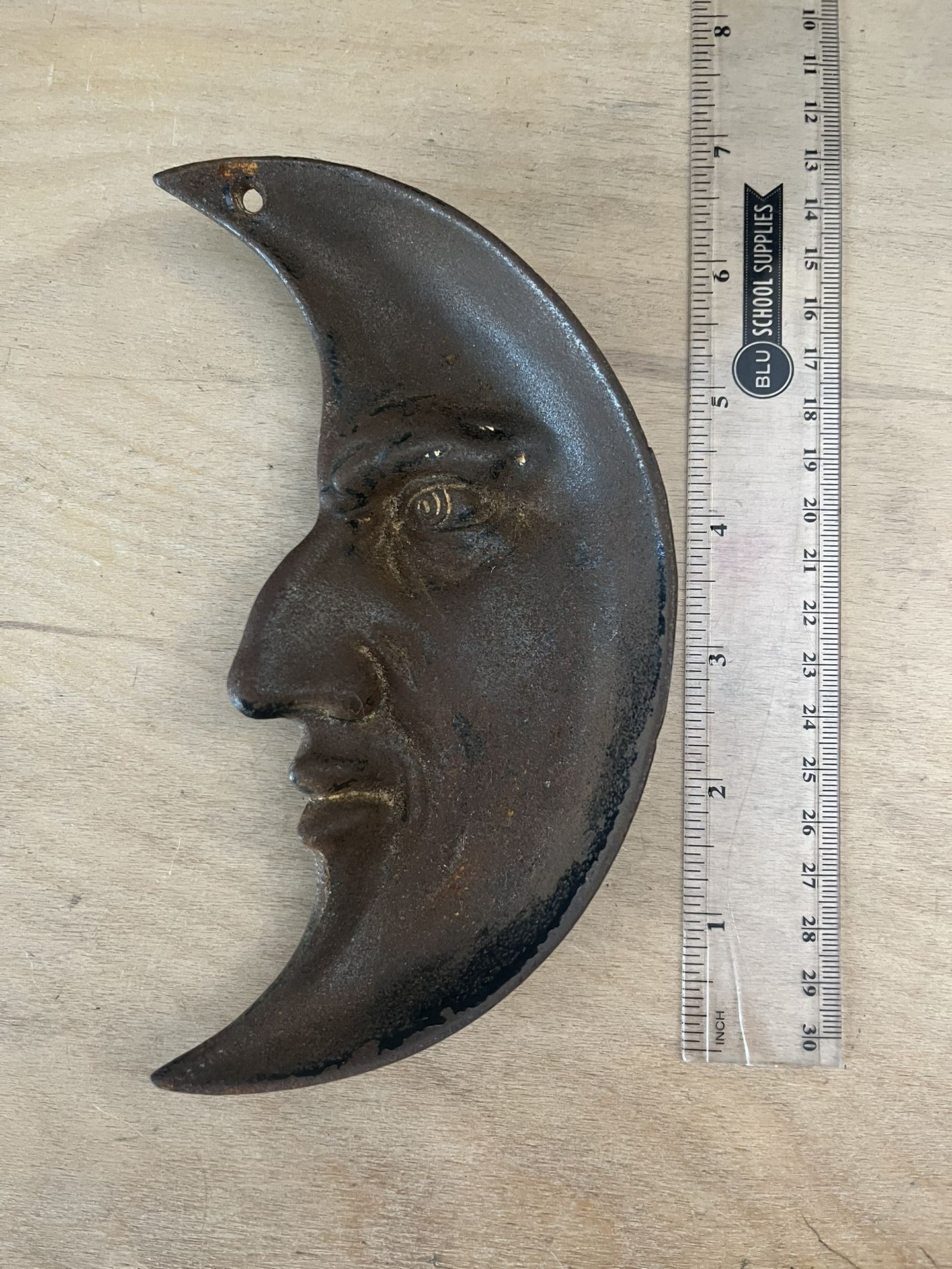 Vintage Cast Iron Man in Quarter Moon Tray
