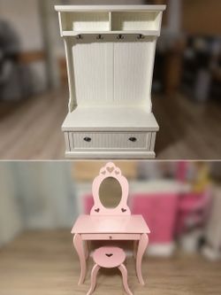 White Mud Shelf / Entry Furniture