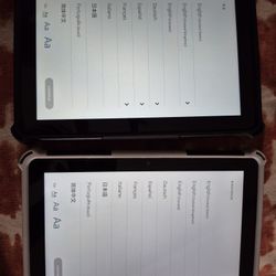 Two  Amazon fire HD 8 tablets 