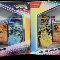 Pokemon TCG Prismatic Evolutions Poster Collection Box Factory Sealed