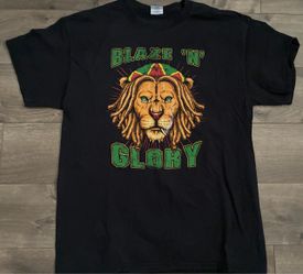 Blaze N Glory T-shirt Concert Tee Rasta (contact info removed) Lion Large Method Man Iration