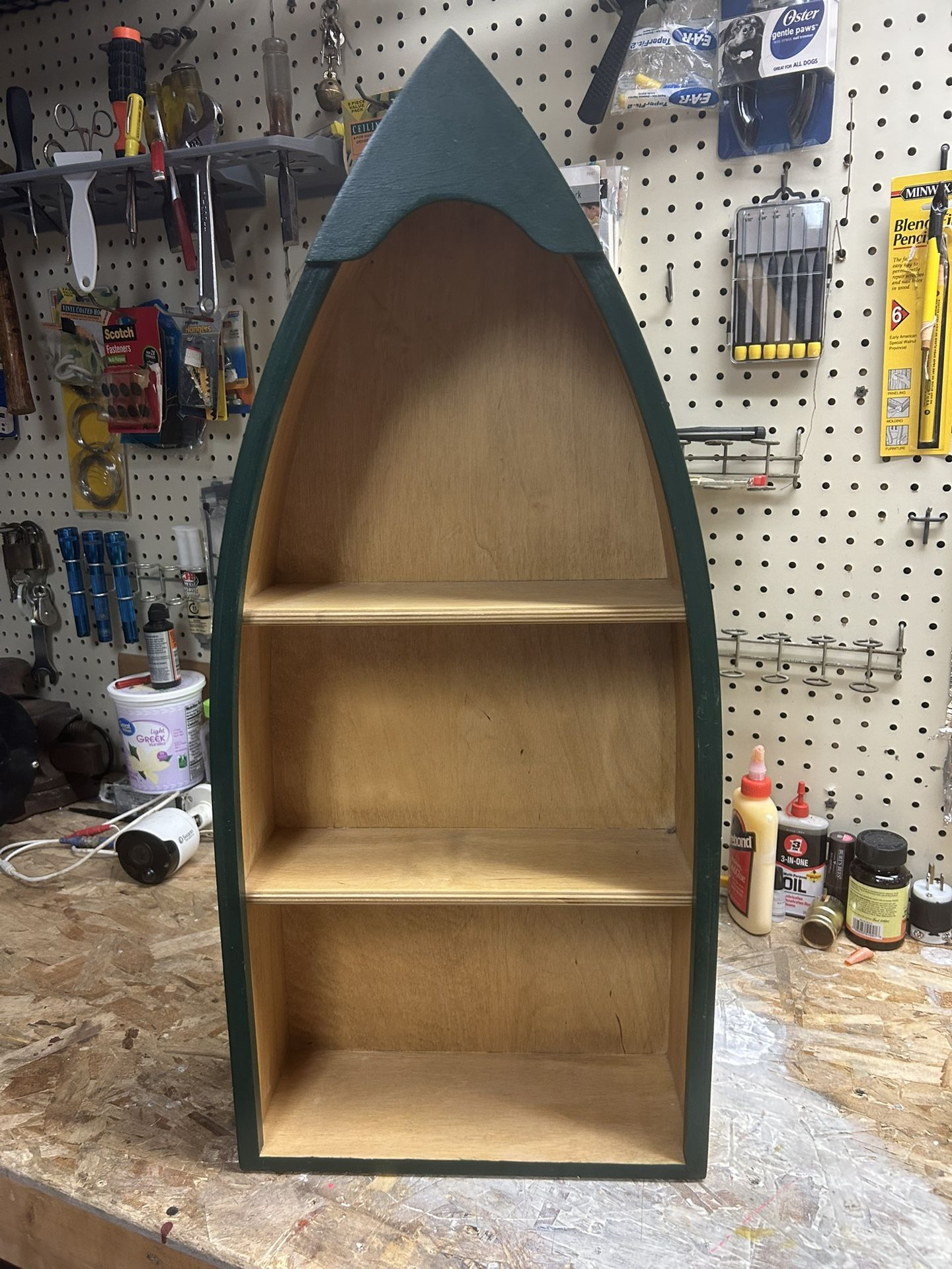 Wood Boat Shaped Shelf