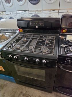 KENMORE BLACK 5 BURNER GAS STOVE