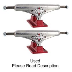 Independent Skateboard Trucks Hollow Vintage Cross Silver Red 