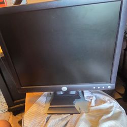 Dell E172FPT LCD Flat Screen Monitor Untested For Parts Broken Plastic On Stand