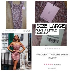 Women’s Sparkly Dress Size Large New W Tags $15