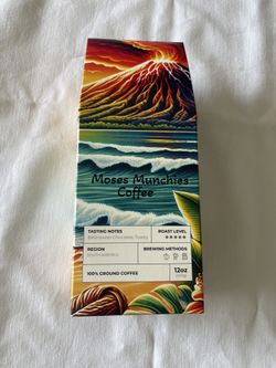 Moses Munchies Coffee (Dark French Roast) 100% ground coffee 12oz