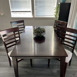 Dining table with four chairs