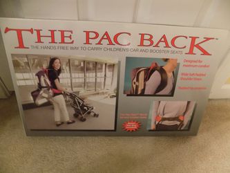 The Pac Back Child Travel Safety Booster Seat Carrier (New in Box)