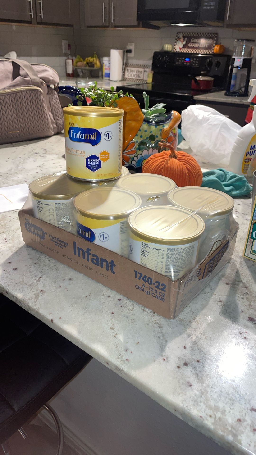 Enfamil Formula 12.5 Oz & Organic Fruit Puree (10ct)