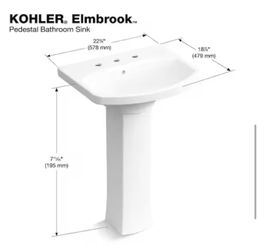 Pedestal bathroom sink