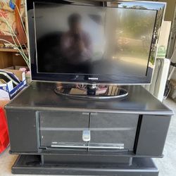 Samsung 32” LCD TV, DVD player, TV stand