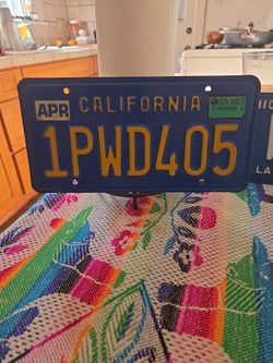 Vintage California BLUE License Plate