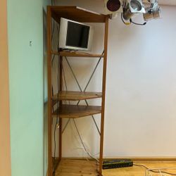 Chair, Shelf, Wood Organizer