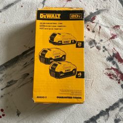 Dewalt Battery S.  Pack.      (2). 4.0 AH.   (1).  2.0 AH. DCB243-3