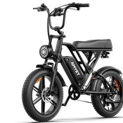 AMYET G60 Peak 1500W Electric Bike, 20" Fat Tire E-Mountain Bikes, 48V 20Ah 32MPH Ebike for Adults Full Suspension UL2849