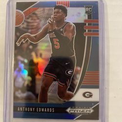 2020 Panini Prizm Anathony Edwards Blue Prizm RC/99