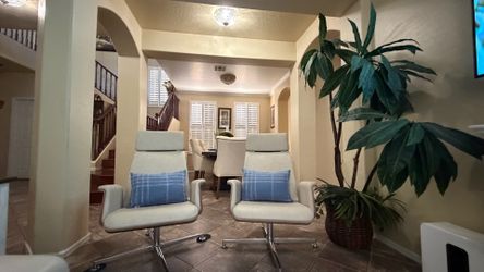 Pair of Modern High-Back Lounge Chairs