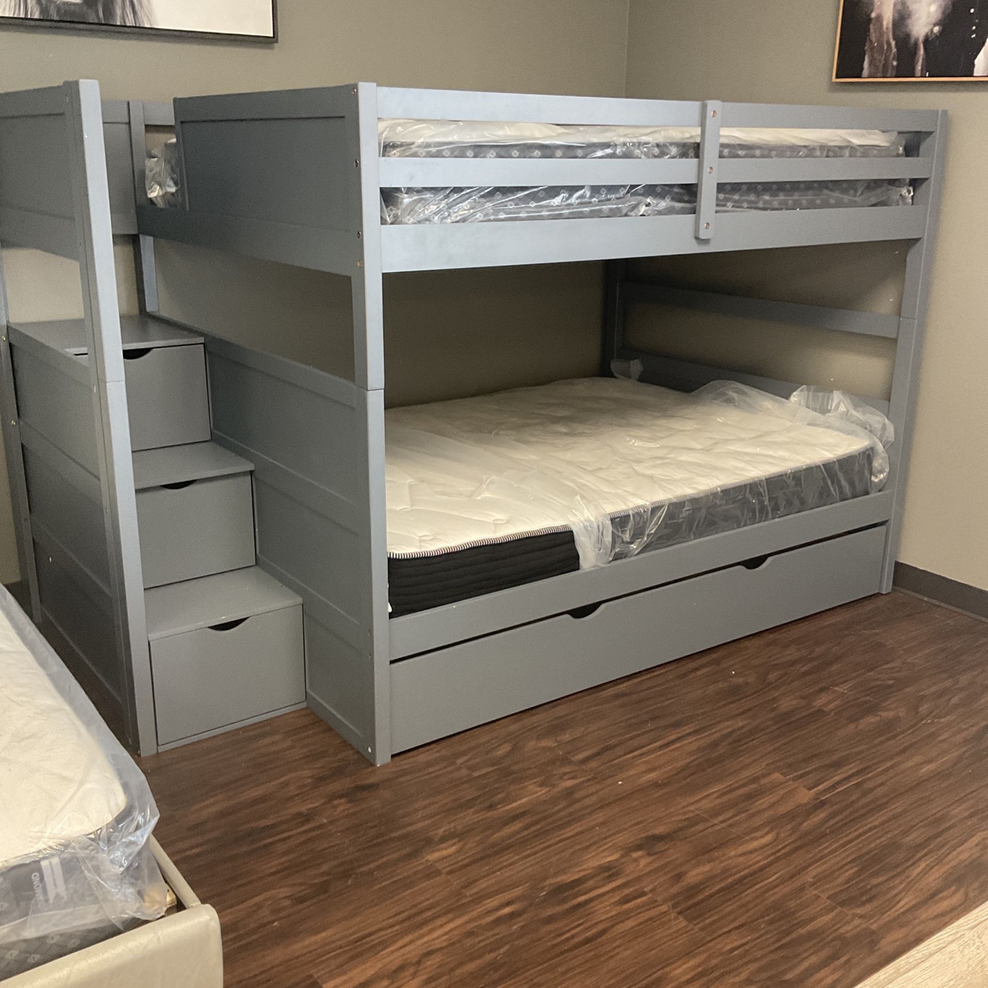FULL/FULL WITH STORAGE BUNK BED !!